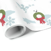 Bichon Love kerstfeeststijl Cadeaupapier (Rol Hoek)