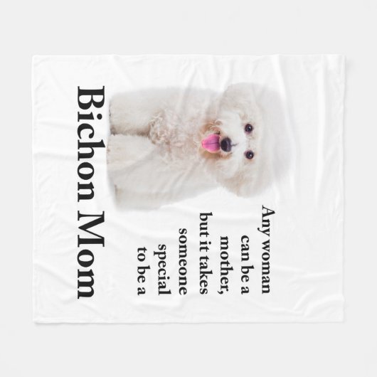 Bichon Ma Fleece Blanket (Voorkant (Horizontaal))