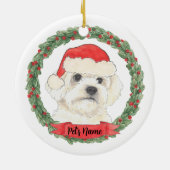 Bichon Maltese Maltipoo Havanese Bolognese Keramisch Ornament (Achterkant)
