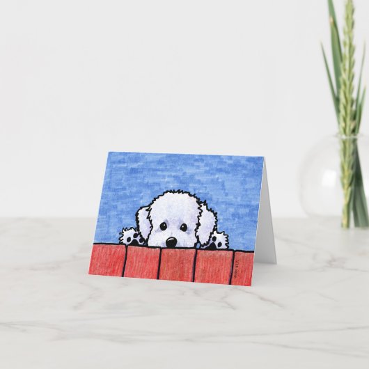 Bichon Neighbor Note Kaart (Voorkant)
