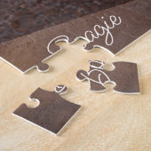 Bichon op de foto Persoonlijke naam Beach Pet Legpuzzel (Zijkant)