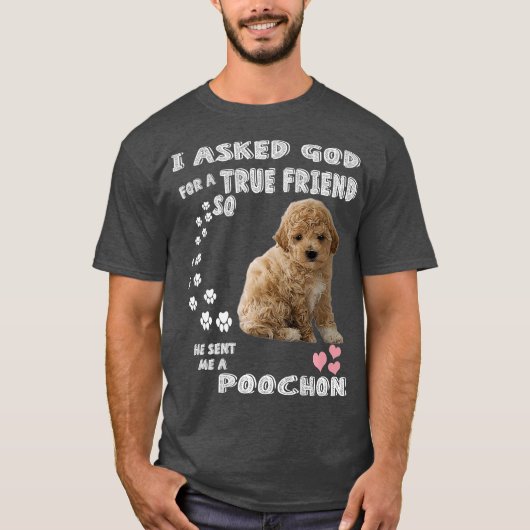 Bichon Poodle Dog Mom Bichon Poo Dad Costume T-shirt (Voorkant)