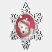 Bichon-poppenkast Tin Sneeuwvlok Ornament (Rechts)