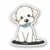 Bichon Puppy KiniArt Sticker (Voorkant)