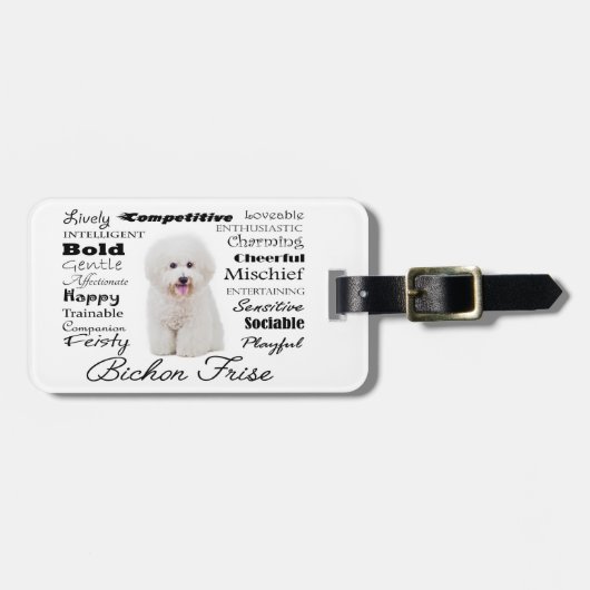 Bichon Traits Bagagelabel (Voorkant horizontaal)