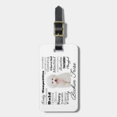 Bichon Traits Bagagelabel (Voorkant verticaal)