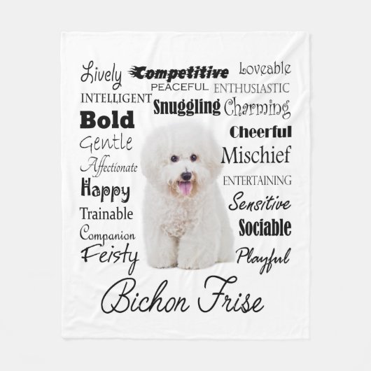 Bichon Traits Fleece Blanket (Voorkant)