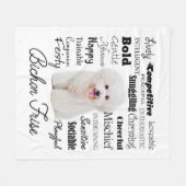 Bichon Traits Fleece Blanket (Voorkant (Horizontaal))