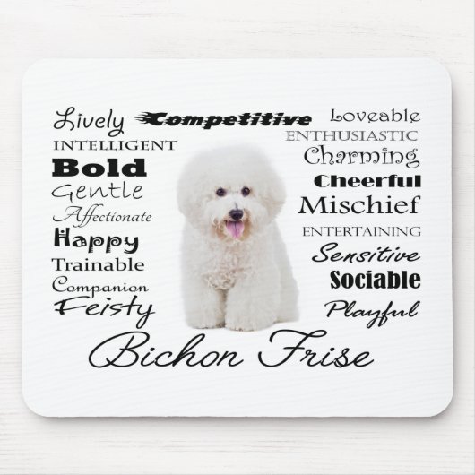 Bichon Traits Mousepad Muismat (Voorkant)