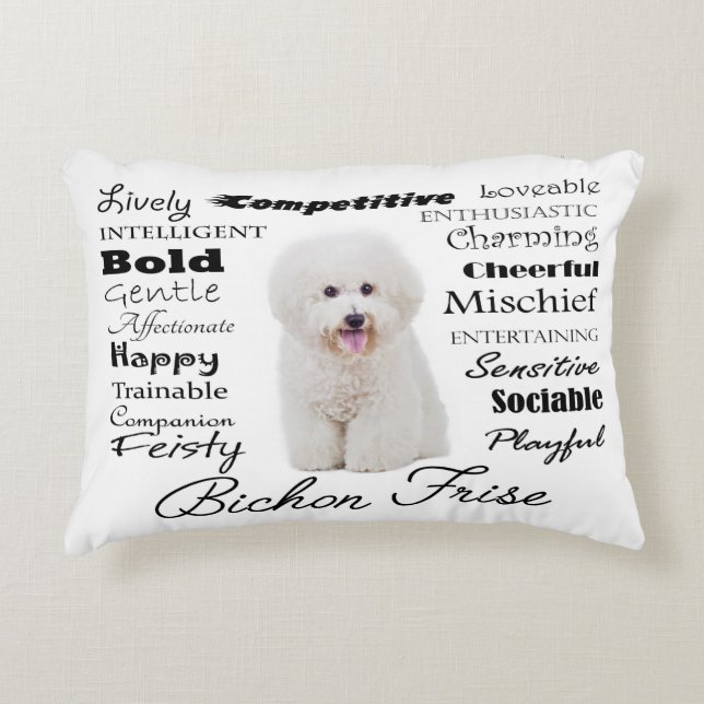 Bichon Traits Pillow Accent Kussen (Voorkant)