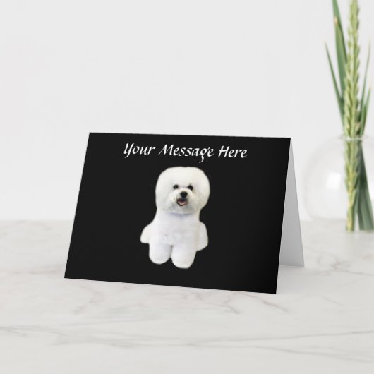 Bichon-Wenskaart Feestdagen Kaart (Voorkant)