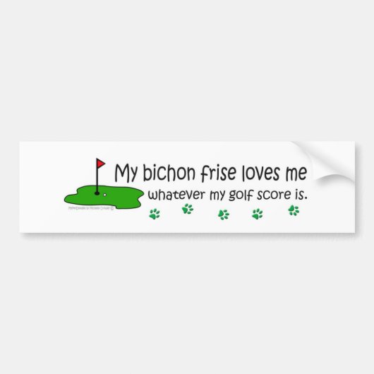 BichonFrise Bumpersticker (Voorkant)