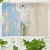 Bichons aan de strand theedoek (Gevouwen)