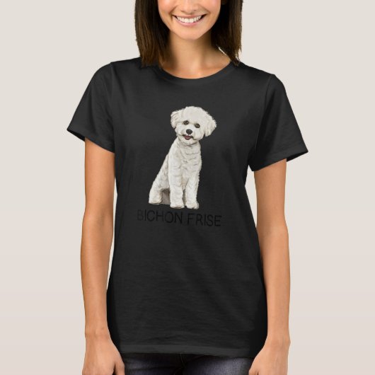 Bichons Frise Crazy Dog T-shirt (Voorkant)