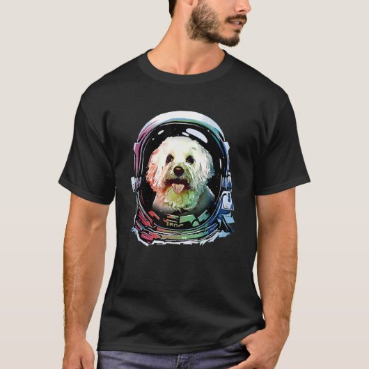 Bichons Frise Dog Astronaut Dog T-shirt (Voorkant)