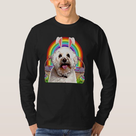 Bichons Frise Dog Paashaas Egg Hunt T-shirt (Voorkant)