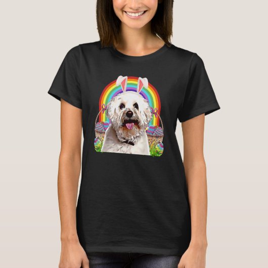 Bichons Frise Dog Paashaas Egg Hunt T-shirt (Voorkant)