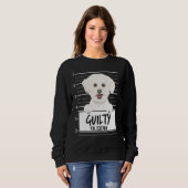 Bichons Frise Mugshot Schuldig Hond Trui (Voorkant volledig)