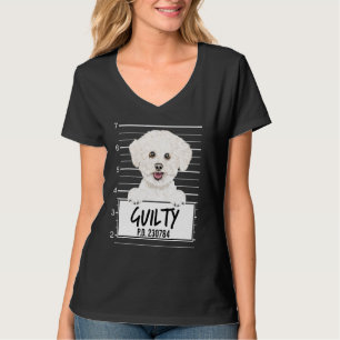 Bichons Frise Mugshot Schuldige Hond T-shirt