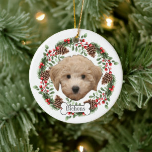 Bichons Frissen hond Keramisch Ornament