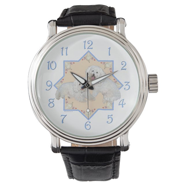 Bichons op het strand horloge (Voorkant)