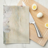 Bichons op het strand theedoek (Quarter Fold)