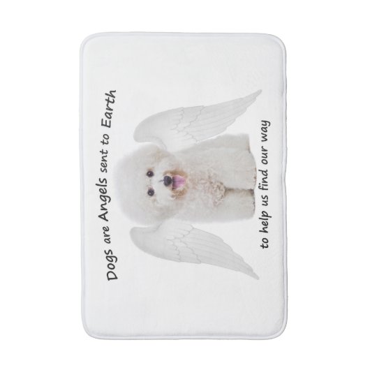 Bichons zijn Angels Bath Mat (Voorkant Verticaal)