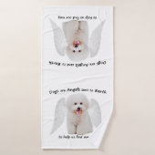 Bichons zijn Angels Bath Towel Badhanddoek (Badhanddoek)