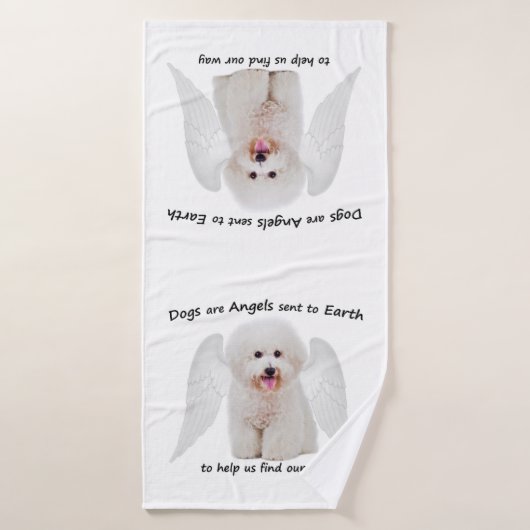 Bichons zijn Angels Bath Towel Badhanddoek (Badhanddoek)