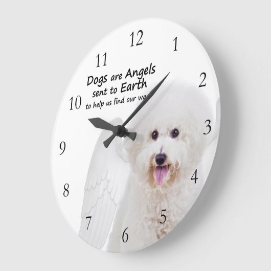 Bichons zijn Angels Clock Grote Klok (Hoek)