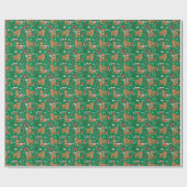 Bichpoehond kerstpoochon cadeaupapier (Vlak)