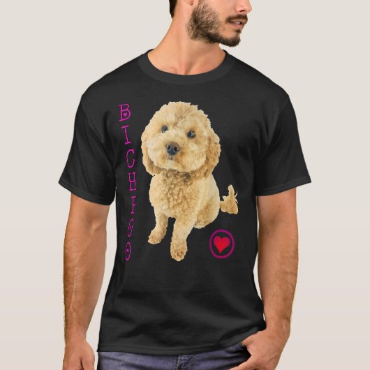 Bichpoo Puppy Hond Poedel Cross Noodle Super Cute  T-shirt (Voorkant)