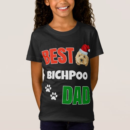 Bichpoo Puppy Hondenliefhebber schattig Best Poodl T-shirt (Voorkant)