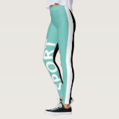 Bichromatische verticale Waterverf met portierband Leggings (Links)