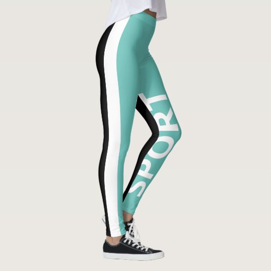Bichromatische verticale Waterverf met portierband Leggings (Rechts)