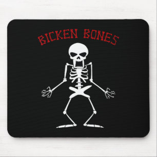 Bicken Botten Skeleton Halloween Funny Botten Love Muismat