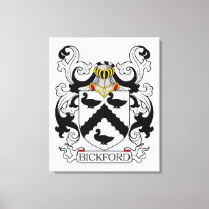 Bickford Family Crest Canvas Afdruk