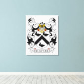 Bickford Family Crest Canvas Afdruk (Insitu (Houten vloer))