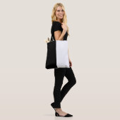 bicolor en blanco y negro tote bag (Op model)