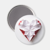 Bicolor origami hart magneet (Voorkant / Achterkant)