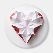 Bicolor origami hart magneet (Voorkant)