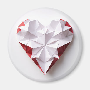 Bicolor origami hart magneet