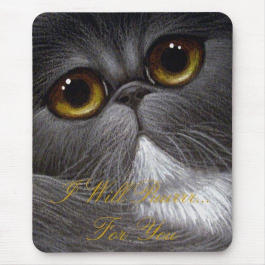 BICOLOR PERSIAN CAT Mousepad Muismat (Voorkant)