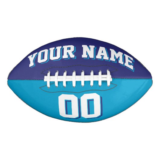 BICOLORED Navy and Blue Custom Football (Voorkant)