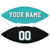 BICOLORED Turquoise en Black Custom Football (Panelen)