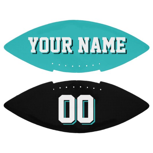 BICOLORED Turquoise en Black Custom Football (Panelen)