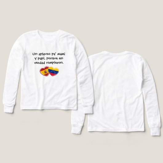 bicultural “Un aplauso pa’ mami y papi” (Voorkant /achterkant)