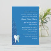 Bicuspid in Blue Dental School Afstuderen Invitat Kaart (Staand voorkant)