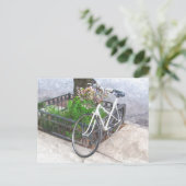 BICYCEL MET BASKET BRIEFKAART VAN DE STROOMSTROOM (Staand voorkant)