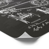 Bicycle 1890 Patent Art - Chalkboard Poster (Hoek)